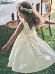 Angel & Rocket White Sequin Bow Claudia Dress (163804) | $161 - $185