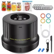 Electric Mason Jar Vacuum Sealer Kit-Automatic-Jar-Vacuum-Sealing-for-Canning Ja