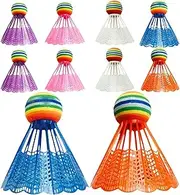 Générique Rainbow Head Badminton, Badminton Shuttlecock Set | Nylon Rainbow Head Badminton Kit, Sports Practice Tool Strong Batting Feel for Gym, Balcony, Garden, Playground, Home