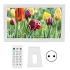 Digital Photo Frame 19in Screen White Music Clock Calendar Functions Picture FTD