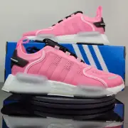 Adidas NMD V3 J Athletic Pink White Boost Shoes Youth Sz 6.5 - Womens Sz 7.5