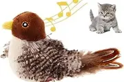 Chirping Bird Cat Toy, Simulated Bird Cat Feather Toy for Indoor Kittens Exercise Hunting