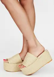 [Lemon Drop by Privileged] Light Brown Wafa Platform Sandals