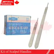 Kit of Scalpel Handles #3 #3l & 100 Surgical blades #11 Sterile Pack DS-2070