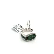 NIB EFFY sterling silver diamond and tsavorite ring size 10 $1240 retail