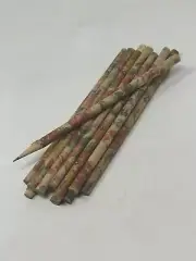 13 Vintage Old Wood Floral Wrap Unsharpened Wooden Pencils
