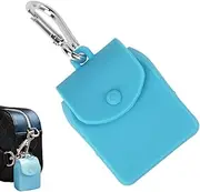 [Generic] Small Silicone Pouch - Wireless Headset Pack, Tiny Pouch Keychain with Carabiner | Key Wallet Holder Coin Purses Pouch Keychain Pocket, Shockproof Phone Neoprene Sleeve Case Bag for Girls Handbags,