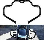 Motorcycle Highway Crash Bar Black/Chrome Engine Guard, Compatible with Harley Softail Breakout Fat Boy Heritage FLSB FXBB FLSL FLDE 2018-25(Black Engne Guard)