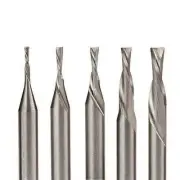 StewMac Carbide Downcut Inlay Router Bits, Set of 5 Diameter Sizes