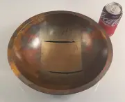 LAURIE M. GODDARD - 1990s Handcrafted & Painted Maple Wood Bowl - GORGEOUS!