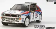 Tamiya 58570 Lancia Delta TT-02 4WD RC Car DEAL BUNDLE with Radio, Bat, Chrgr