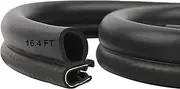 AcbbMNS 16.4ft Car Door Rubber Seal Strip with Side Bulb, Car Door Edge Guards U Shape Edge Trim Seal Protector, Automotive Weather Stripping Metal Pinch Weld Sealing Strip
