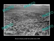 OLD POSTCARD SIZE PHOTO TUCSON ARIZONA, AERIAL VIEW OF THE TOWN c1940