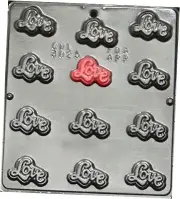 "Love" Bite Size Chocolate Candy Mold 3025