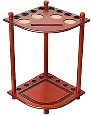 TYZYAGPGNL Pool Rack for s and Balls Holds 8 Sticks Floor Stand Pool Rod Holder W/Drink Snooker Accessories(Red)