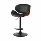 Bar Stools Kitchen Leather Barstools Swivel Gas Lift Vintage Chairs Black Artiss