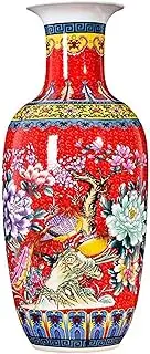 Glass Flower Vase Ceramic Vase Inch Floor Large Vase Beautiful Enamel Color Ornaments Living Room Office Decorations Accessories Living Room