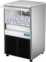 POLYCOOL Automatic Commercial Ice Machine Maker, 45kg/24 hr Undercounter, Stainless Steel, IM-75L