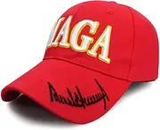 [CXJNEKL] Trump 2024 MAGA Hat Embroidered Make America Great Again Donald Trump Slogan American Flag Graphic Adjustable Baseball Cap