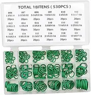 OKUMEYR 530pcs O- Sealing Ring Kit Gasket Assortment Kit Repair Accessories Rubber Sealing Gasket Compressor Seals Sealing Gasket Washer