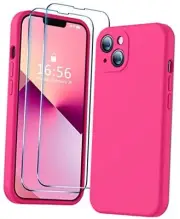 Compatible with iPhone 13 Case, Premium Silicone iPhone 13 6.1inch Hot Pink