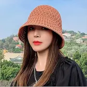 [Ling88] Women's Sun Hat Womens Straw Hats Chinese Panamas Uv Protection Sun Visor Beach Hats Women Visors Foldable Female Women Summer Sun Hat-6
