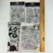 Recollections & TPC Studio Clear Stamps Jungle Safari Animals Bundle 4 Packs