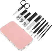 FOYTOKI 1 Set Manicure Stainless Steel Portable Grooming Kit with Storage Case for Home Travel and Camping Multi Function Nail Clipper Tool for Hand and Foot Care