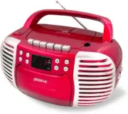 Retro Boombox Portable Cassette Tape & CD Player with Radio 3.5mm Aux Port