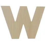 Wooden Letter W 8 inch, Unfinished Wood Letters for Crafts & Wall | Woodpeckers