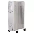 Heller 2000W 9 Fin Oil Column Heater Portable 3 Heat Settings Castor Wheels