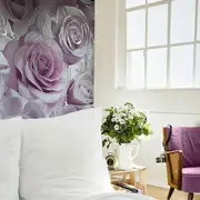 Madison Rose Glitter Floral Wallpaper Muriva Amethyst/Lilac