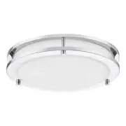 Hampton Bay Flaxmere 12 in. Traditional Chrome Selectable CCT Integrated LED