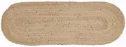 13' x 36" Natural Braided Table Runner Unbleached Jute Tan Oval Rustic Primitive