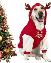 Dog Christmas Costume,Fashionable Large Dog Costumes Dog Christmas Hoodie - Soft Fall Winter Pullover Christmas Pet Clothes for Parties Role-Playing Daily Wear
