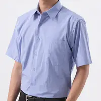 在飛比找PChome24h購物優惠-【GINNAAN 】簡約奢華優質選短袖襯衫(藍)