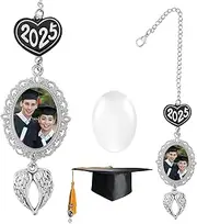 [Gosknor] Graduation Photo Charm 2025, Custom Graduation Cap Charm Antique Memorial Grad Tassel Charms 2025 Graduate Gifts for Ceremony Picture Decoration, Medium, zinc alloy, plastic, No Gemstone
