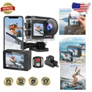 Stabilized 4K Underwater Camera - 131FT Waterproof with Remote Control Included