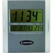 NEW CARVEN LCD Digital Clock Month Date Day Temperature Countdown Wall Desk