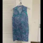 CYNTHIA ROWLEY collared linen dress size 8 NWT