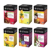 Stash Tea Fruity Herbal Six Flavor Assortment 116 Count Foil Bags Sampler