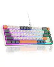 60 Percent Keyboard,RGB Backlit Gaming Keyboard USB-C Wired,Portable 68 Keys ...