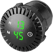 Suesacy 1 PCS Car LED Electronic Clock Switch Charger Universal Car Supplies Green Light