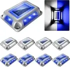 T-SUN 8pack Blue Solar Driveway Lights LED Pathway Fence Deck Light Safety Light