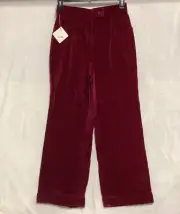 VTG RARE Abercrombie & Fitch Pants Sz 16 Sirotto Sport Velvet Boho High Wide NWT