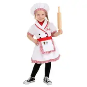 Children Role Play Costume Set Chef Role Boys Girls Kitchen Cook Costume girl XL
