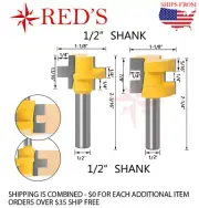 REDS Y76335-8 - 3/4" Sized Tongue and Groove Router Bit Set - 1/2" Shank