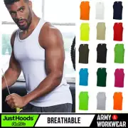 Mens AWDis Cool Vest Gym Summer Sports Training Performance Breathable Tank Top