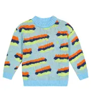 [The Animals Observatory] The Animals Observatory Bull printed sweater Y 6 blue