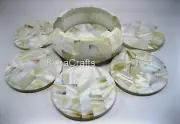 Mother of Pearl Coaster Set , Marble Wine Coaster Set , Coffee Coaster Set 4.5"
